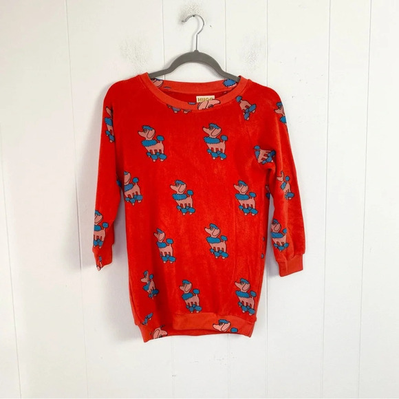 Hugo Loves Tiki Poodle Print Pj Lounge Set Orange Girls Size 12 T Organic Cotton - Picture 4 of 16